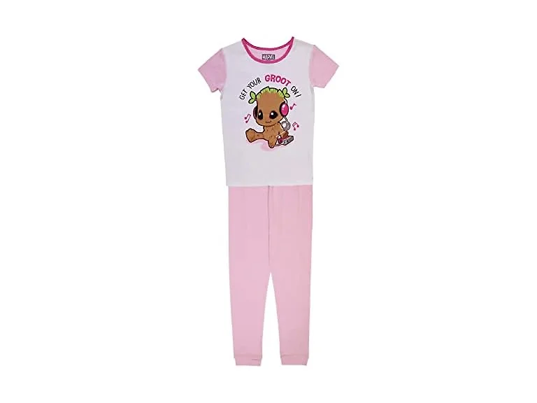 Marvel Girls' 2-piece Snug-fit Cotton Pajama Set