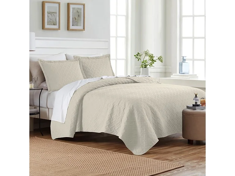 3 Piece Basket Pinsonic Quilt Set