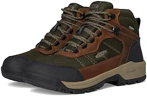 KEEN Utility Mens Skokie Waterproof Work Boots (Soft Toe), Forest Night/Black 10.5 Wide