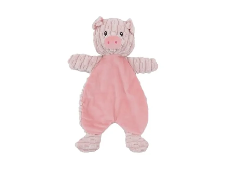 Linzy Plush Flat Crinklez Pig Dog Toy