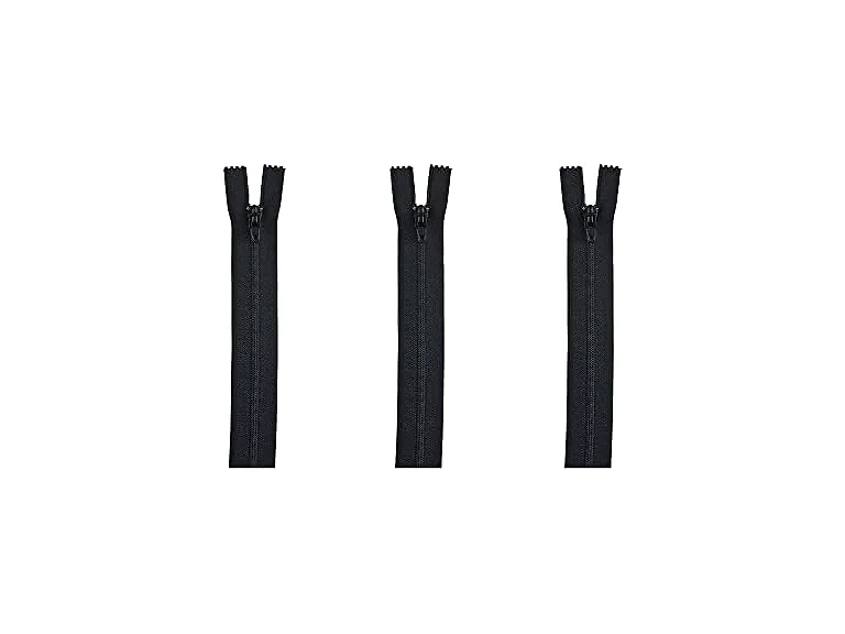 Coats & Clark All Purpose Zip Zipper, 14 Inches, Black 3PK