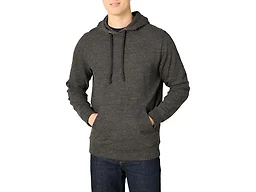 Amazon Essentials Men's Lightweight Long-Sleeve French Terry Hoodie, Charcoal Heather, Large