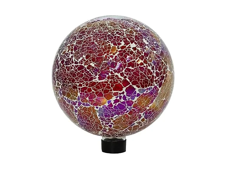 Sunnydaze 10" Pearl Pink Crackled Globe
