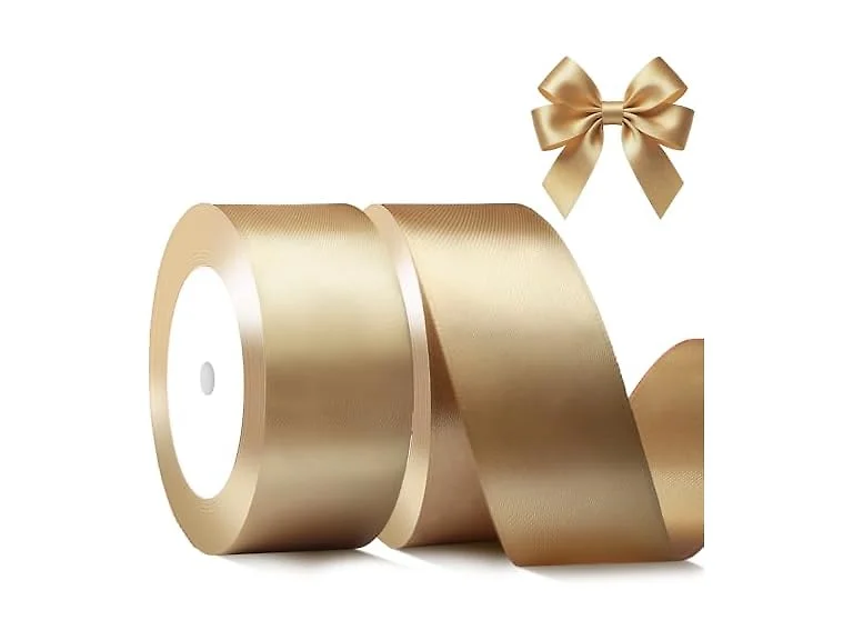 Gold Satin Ribbon 1-1/2 Gift Packaging