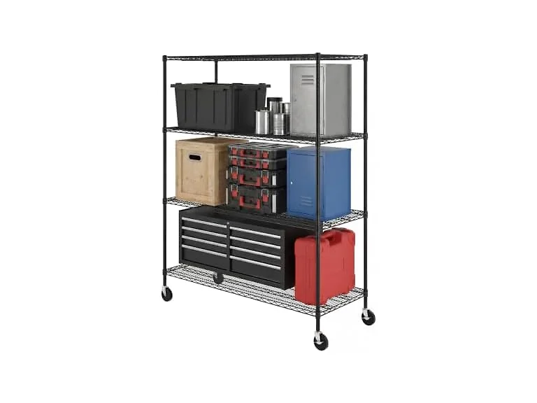 SafeRacks NSF 4-Tier Steel Wire Rack w/Wheels (24"x60"x72")