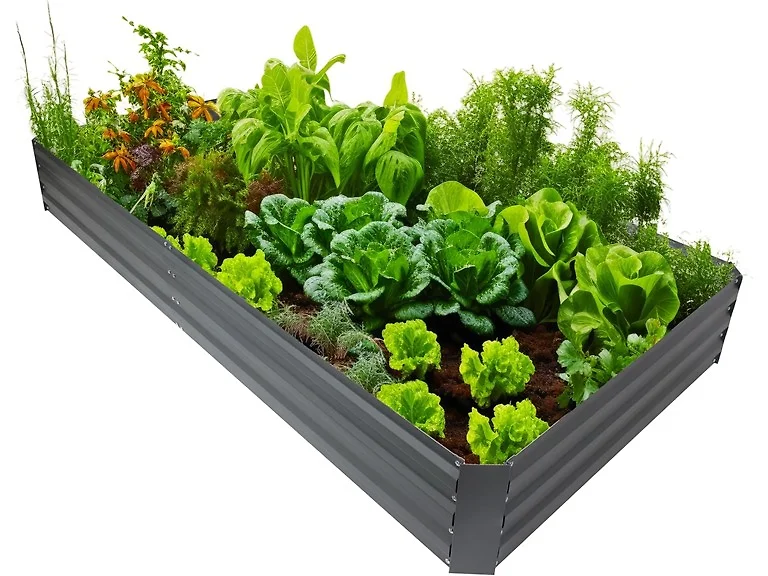 Sunnydaze Galvanized Steel 4 x 8 ft Garden Bed