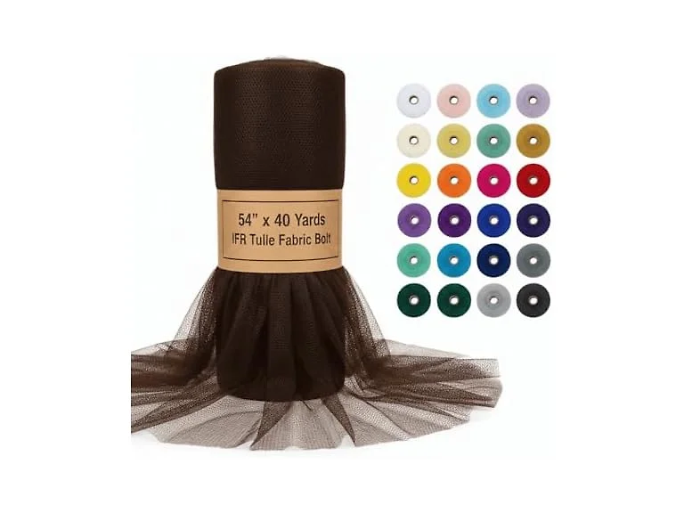 AK TRADING CO. 54" x 40 Yards IFR Tulle Fabric Bolt