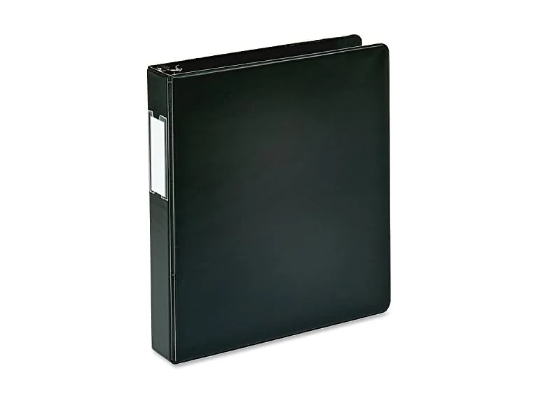 Business Source 1.5" D-Ring Binder, Black (33125)