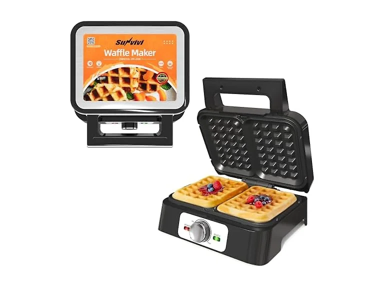 SUNVIVIPRO 2 Slices Belgian Waffle Maker,