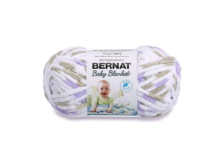 Bernat Baby Blanket Yarn, 3.5 oz, Little Lilac Dove Print