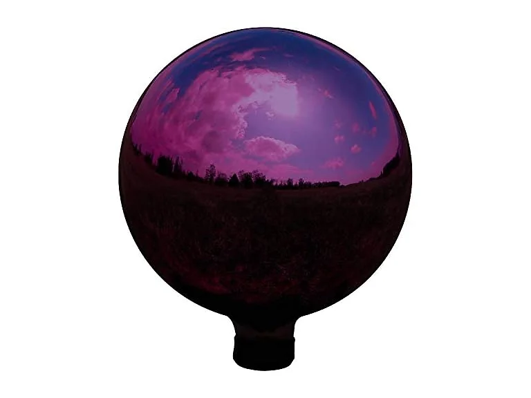 Sunnydaze Mirrored Globe 10in Merlot