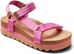 Reef Cushion Rem Hi Womens Platform Sandal, Adjustable Strap, Arch Support and Heel Cupping, Malibu, 5