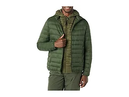 Amazon Essentials Men's Packable Lightweight Water-Resistant Puffer Jacket (Available in Big & Tall), Dark Green, 5X-Large Big