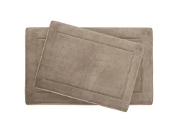 2 Piece Micro Plush Latex Bath Rug Set