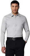 Amazon Essentials Men's Regular-Fit Wrinkle-Resistant Stretch Dress Shirt, Grey, XX-Large