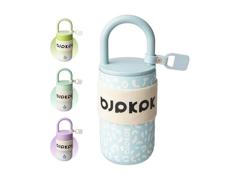 BJPKPK 13oz Insulated Tumbler Light Blue Leopard