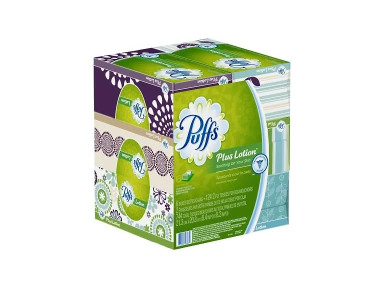 Puffs Plus LotionFacial Tissues; 6 Fami