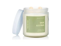 M&SENSE Sage Citrus Candles, 11.6oz Natural Soy Wax, 70 Hours Long Lasting