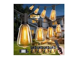 Minetom B0GF2HQ3FB Minetom 152FT Outdoor String Lights wi