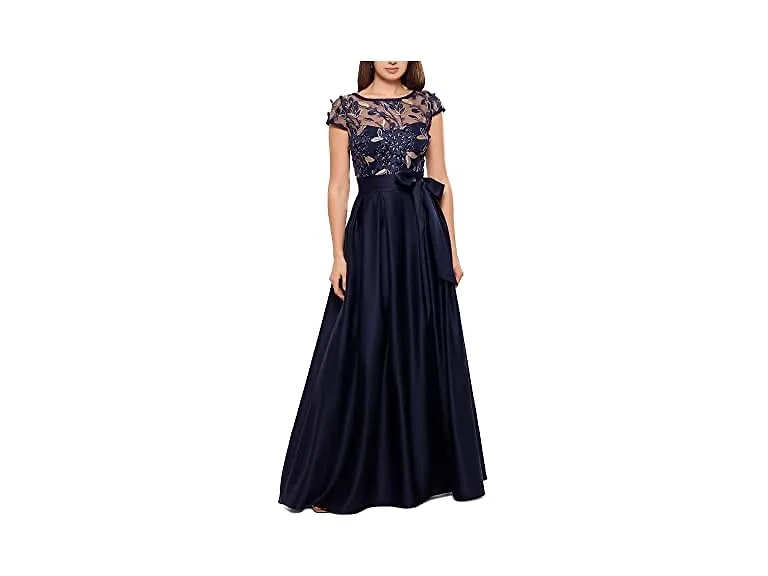 Xscape Women (10) Embroidered Cap Sleeve Skirt
