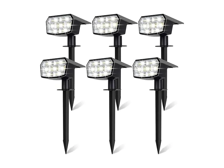 Sucolite 6-Pack Solar Spot Lights, Cool White