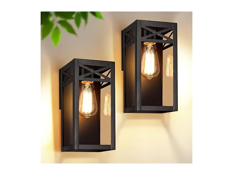 VerRon 2-Pack Black 9.6in Outdoor Light