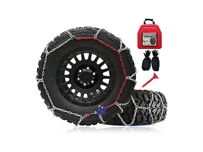 Taseyok Snow Chains for Trucks, 2 Piece x 12mm