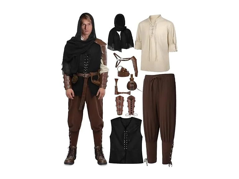 9 Piece Men's Viking Costume Set