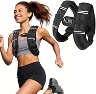 6Lb Weighted Vest Men Women, 6lbs/8lbs/12lbs/16lbs/20lbs Weight Vest with Reflective Stripes for Workout, Strength Training, Running, Fitness, Hiking, Weight
