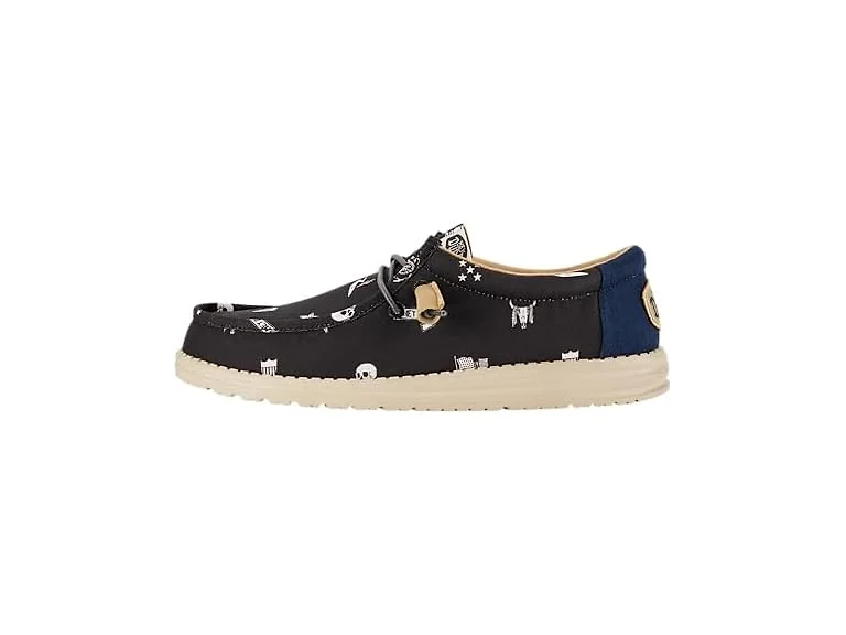 Hey Dude Wally Stars N Skulls Print Men's Shoes