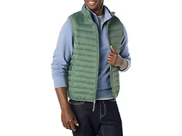 Amazon Essentials Men's Lightweight Water-Resistant Packable Puffer Vest, Green, Small