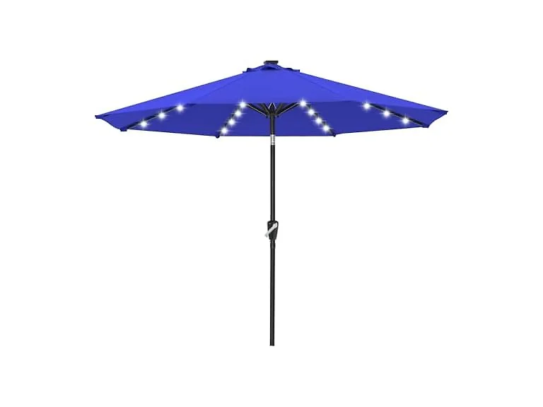 ABCCANOPY Durable Solar Led Patio Umbrellas 9FT (Blue)