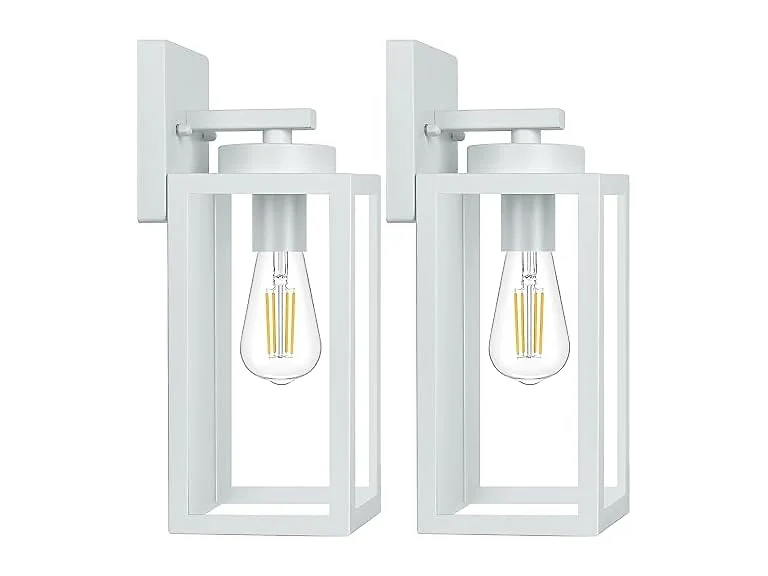 BesLowe 2-Pack Outdoor Wall Light Grey