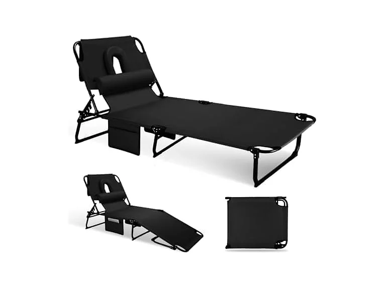 3-in-1 Sun Tanning Chair Outdoor Folding