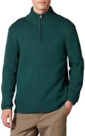 Amazon Essentials Men's Long-Sleeve Soft Touch Quarter-Zip Sweater, -Forest Green, X-Large