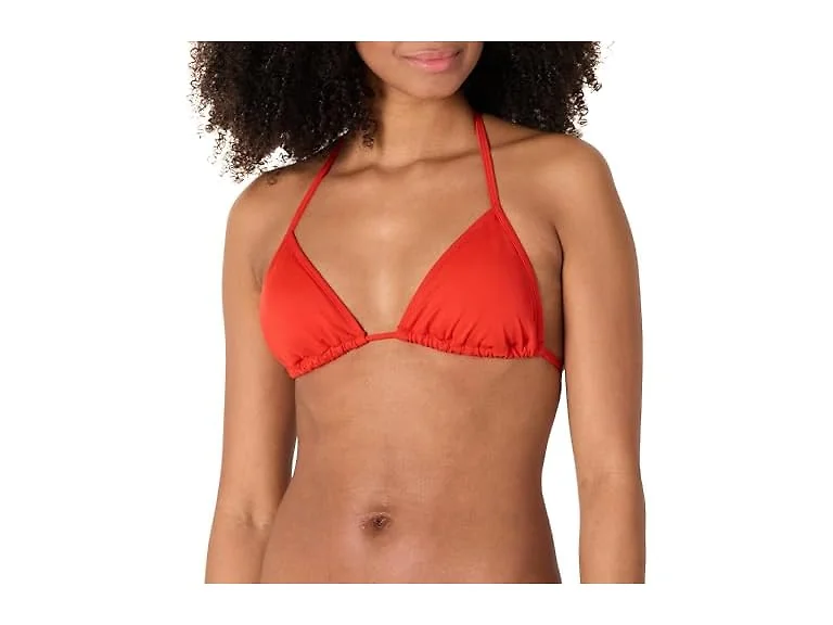 Amazon Essentials Women's Bikini Top, Red