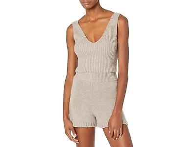 The Drop Sylvie Double V-neck Textured