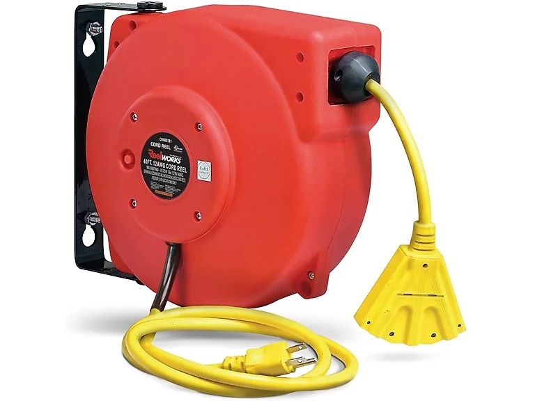 ReelWorks 40' 12AWG Retractable Extension Cord Reel