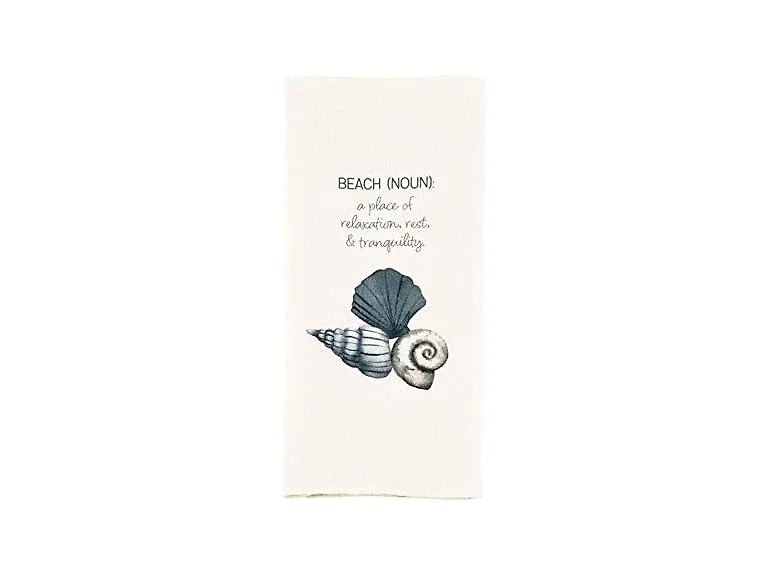 Mud Pie Watercolor Shell Towel (Beach)
