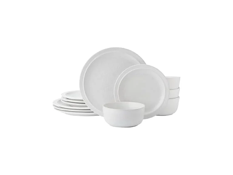 Pfaltzgraff Blooming Meadow 12 Piece Plates Bowls Dinnerware Set