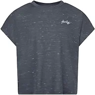 Hurley Girls Soft Knit Basic T-Shirt, Shadow Black, Small