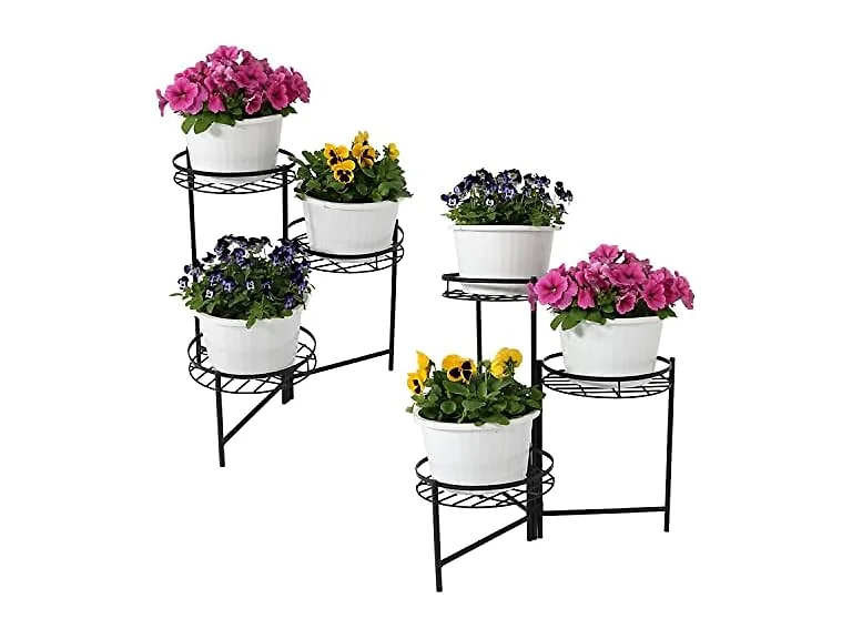Sunnydaze Decor HMI-729 3-Tier Flower Plant Stand 2PK