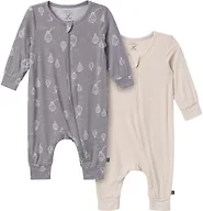 Modern Moments by Gerber Baby Neutral Viscose Footless Coveralls, Silver Hot Air Ballon, 0-3 Months