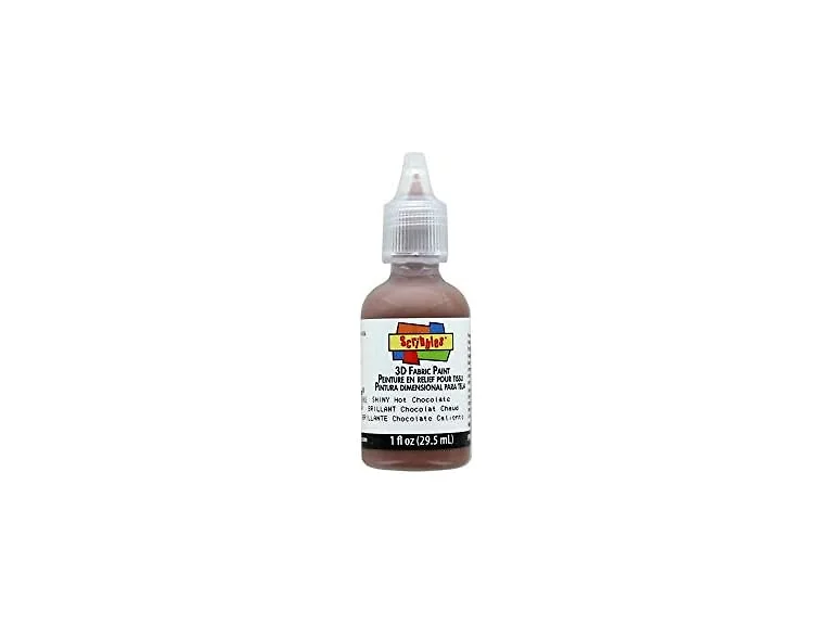 Scribbles 3d Fabric Paint 1oz-Shiny - Hot Chocolate
