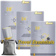 15-Pack Vacuum Bags for Travel with Wireless Rechargeable Pump | Carry-on Size Compression Packing Bags for Luggage & Suitcase, Space Saver for Clothes & Home Seasonal Storage, 3S Vacuum