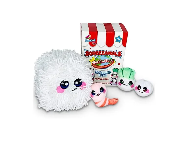 Squeezamals Chinese Takeout Plush Set