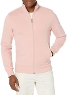 Amazon Essentials Men's Standard Full-Zip Fleece Mock Neck Midweight Sweatshirt with Pockets, Pink, X-Large