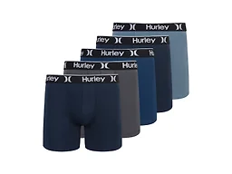Hurley Men's 5 Pack Solid Boxer Briefs