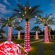 Honche Solar Rope Light 33FT 100L IP65 Weatherproof Outdoor LED Copper Fairy String Tube Lights for Party Garden Porch Yard Home Wedding Vacation Daily Holiday Decoration Lighting
