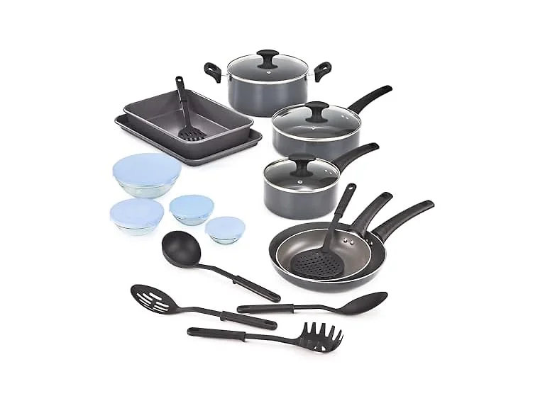 BELLA Nonstick Aluminum Set w/ Glass Lids
